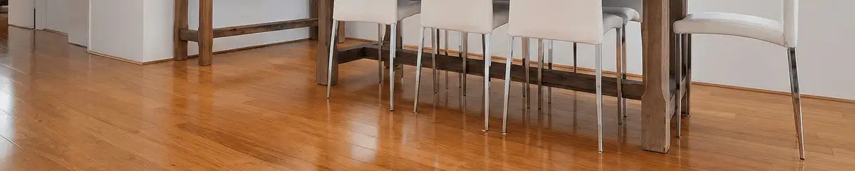 Professionally installed and refinished bamboo flooring in a residential home, showcasing smooth finish and natural wood tones in New Haven, CT