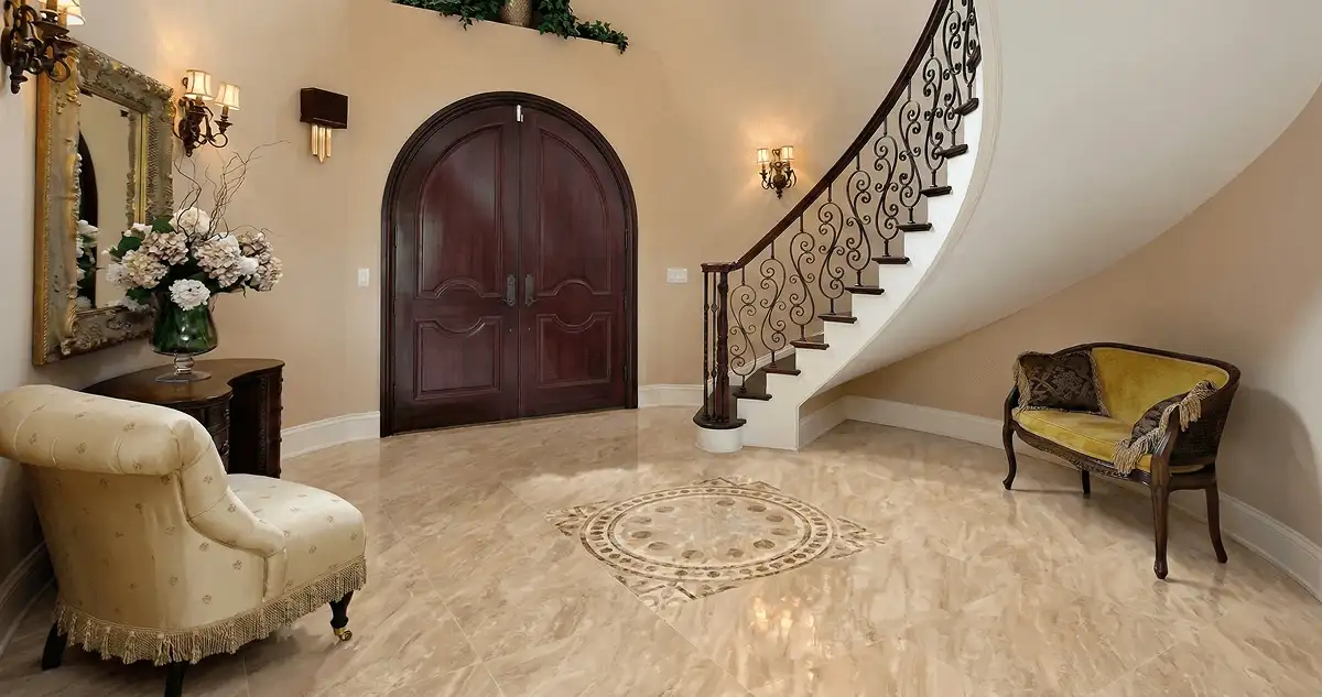 Entrance hall with professionally installed ceramic tile flooring in New Haven CT